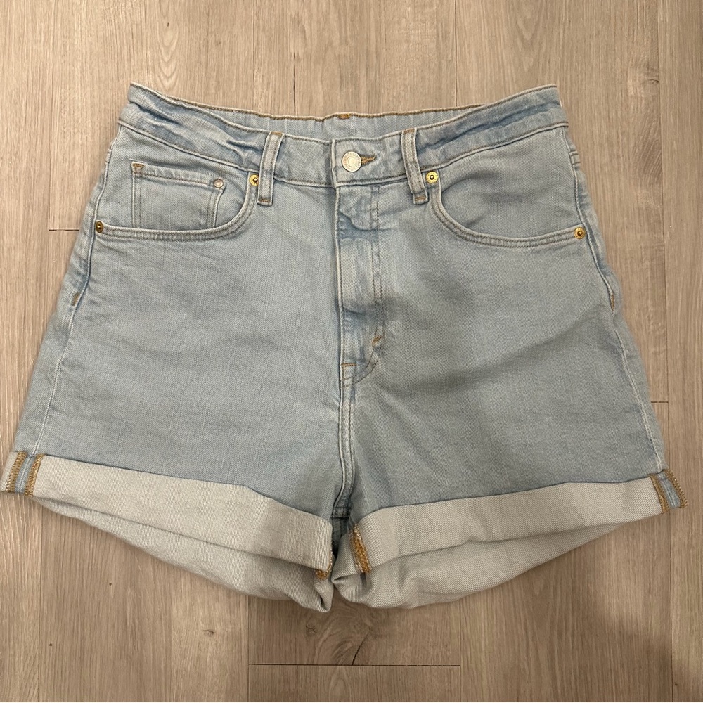 Light Blue Denim “Mom” Shorts